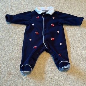 Little me, newborn, boy, sports, onesie, Footy outfit
